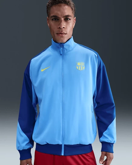 Мужская футбольная куртка Nike FC Barcelona Dri-FIT, сине-жёлтая