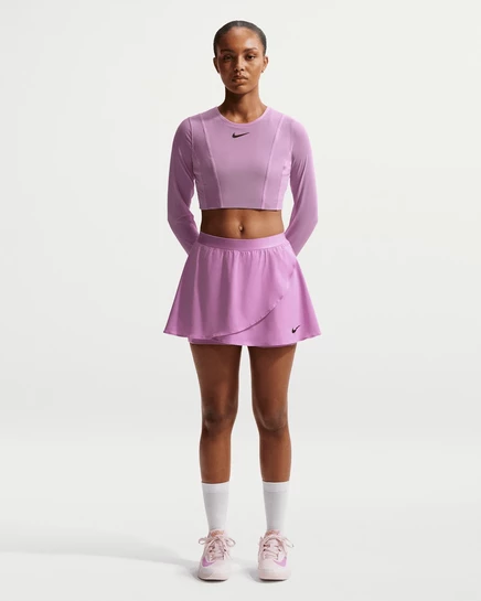 Женская теннисная юбка NikeCourt Slam, пурпурная/черная