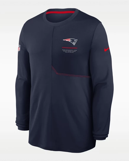 Мужской лонгслив Nike Patriots Coach Sideline, темно-синий
