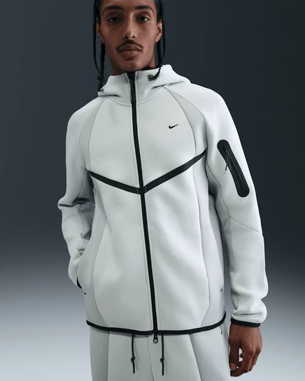 Мужская куртка Nike Tech Windrunner, серая с черным