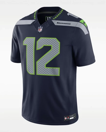 Мужская джерси Nike 12s Seattle Seahawks, темно-синяя
