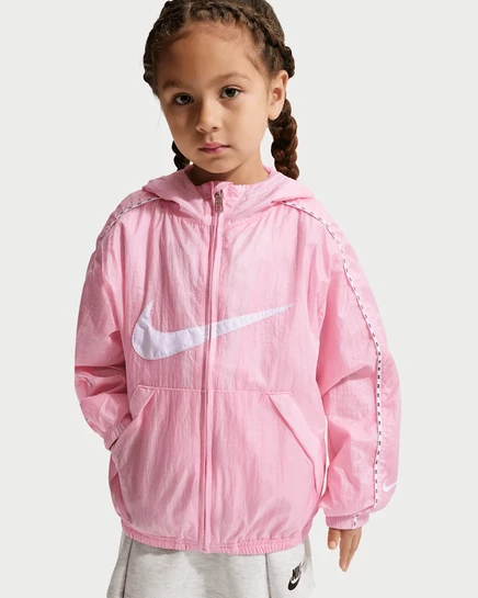 Детская ветровка Nike рипстоп, полупрозрачная, розовая
