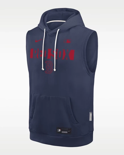 Мужской безрукавный худи Nike Boston Red Sox Dri‑FIT, темно-синий