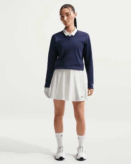 Женская юбка Nike Golf Club со шортами, бело-черная
