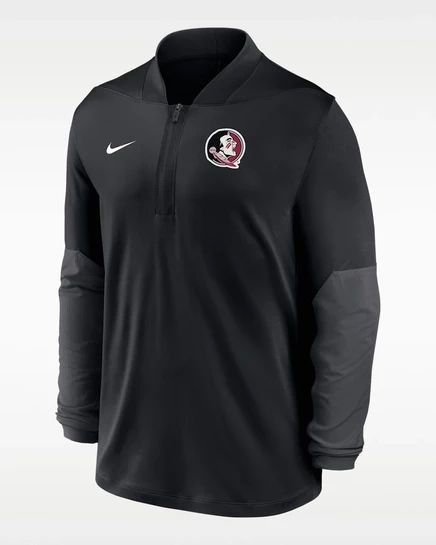 Мужской топ Nike Dri-FIT Florida State с полумолнией, черный