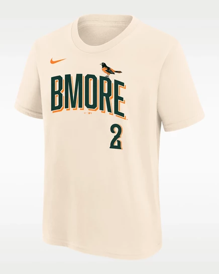 Детская футболка Nike Orioles City Connect, натуральная