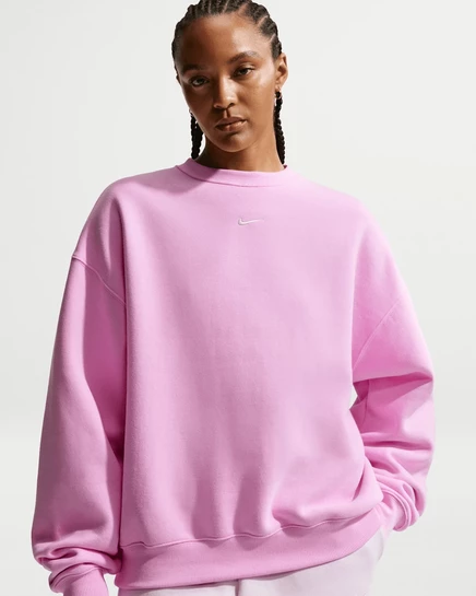 Женский свитшот Nike Studio Fleece, розовый/кремовый