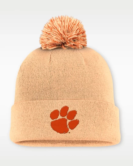 Мужская шапка Nike Clemson Primetime с помпоном, оранжевая