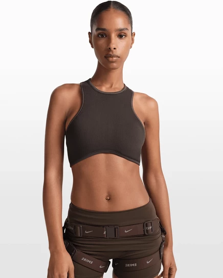 Женский топ-бра NikeSKIMS Ribbed Seamless, оранжевый