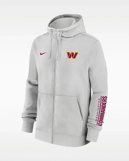 Мужское худи Nike NFL Washington Commanders Club, серое