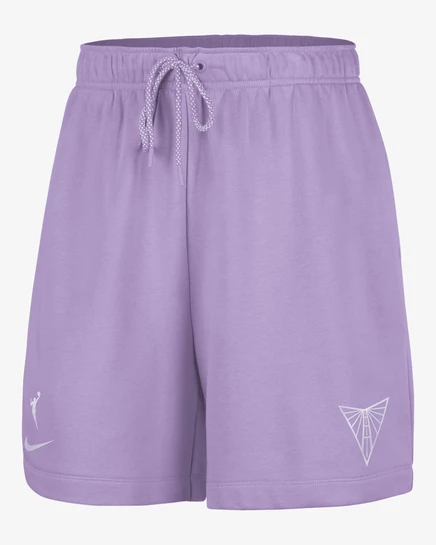 Женские флисовые шорты Nike Valkyries 6″, лилово-белые