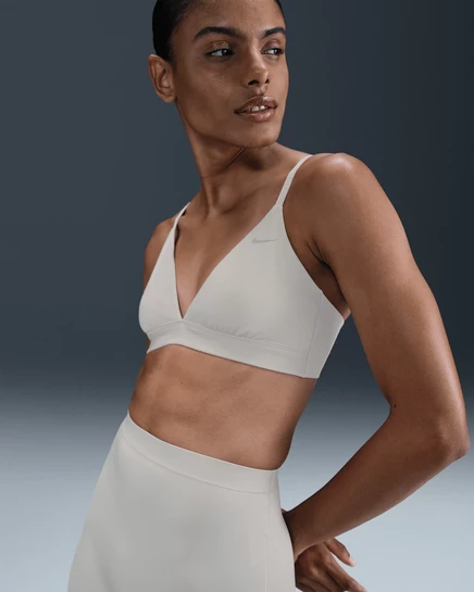 Женский бра Nike Form, лёгкая поддержка, коричневый/серый