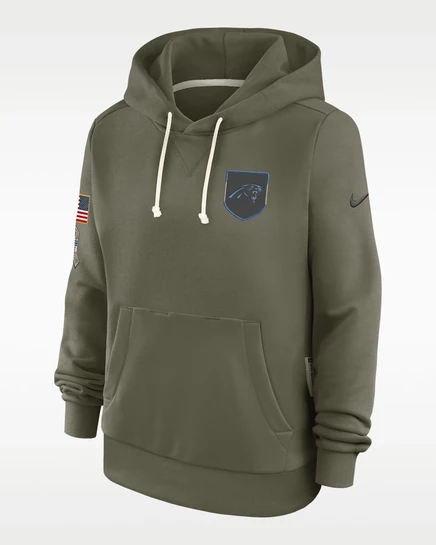 Женское худи Nike Carolina Panthers Dri-FIT, оливковое