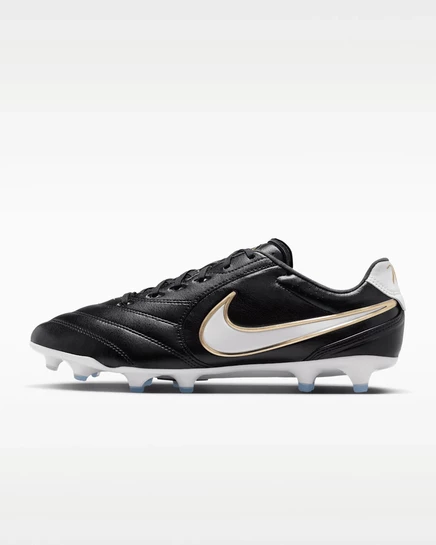 Футбольные бутсы Nike Tiempo Ligera Pro с низким берцем на твердой подошве черный/белый