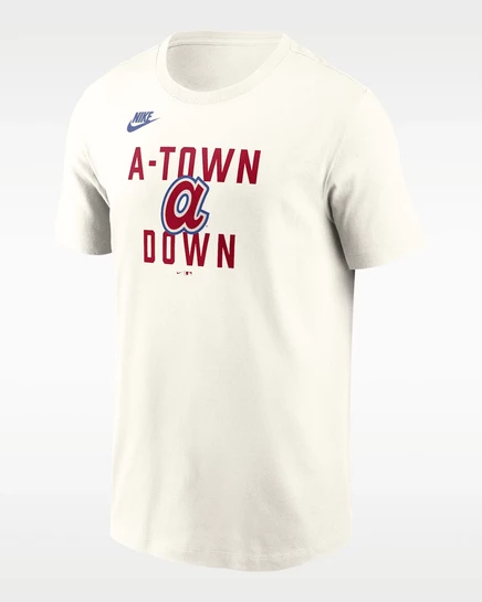 Мужская футболка Nike Atlanta Braves Cooperstown 70-х, кремовая