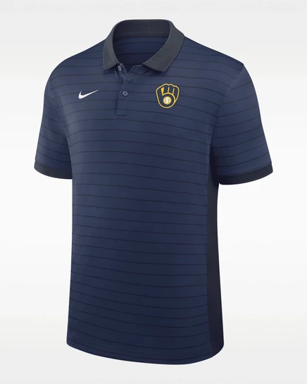 Мужское поло Nike Milwaukee Brewers Dri-FIT MLB, тёмно-синее