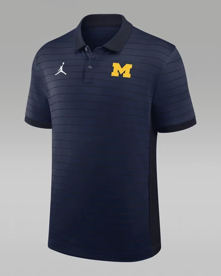Мужское поло Jordan Michigan Sideline Dri-FIT, темно-синее