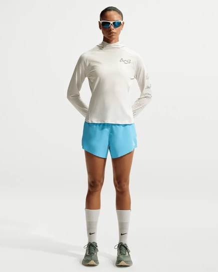 Женские трейловые шорты ACG Dri-FIT с подкладкой, сине-белые