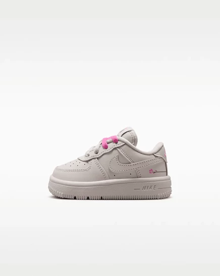 Детские кроссовки Nike Force 1, слоновая кость/розовые/коричневые