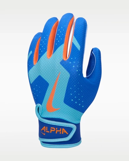 Детские перчатки Nike Alpha 2.0 T-Ball, сине-оранжевые