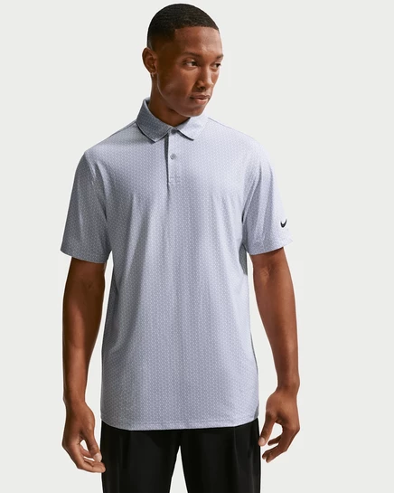 Мужское гольф-поло Nike Velocity Dri-FIT, серое/чёрное