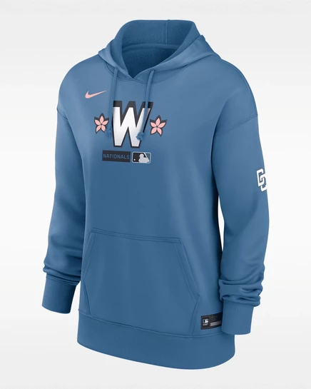 Женская худи Nike Therma Washington Nationals, серая