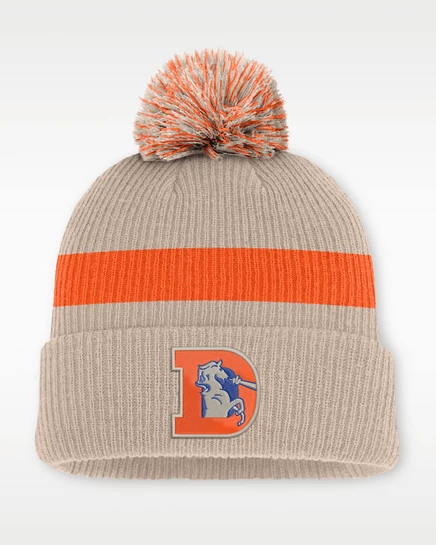 Мужская шапка Nike Denver Broncos с помпоном, песочная