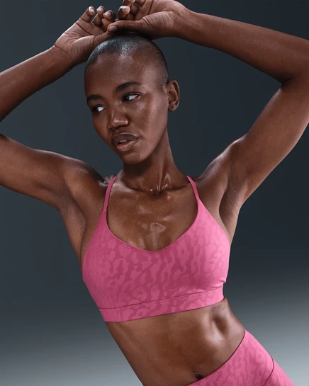 Женский спортивный бра Nike Indy легкой поддержки, бордовый