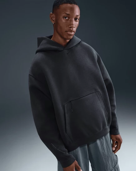 Мужское худи Nike Tech Fleece Oversized, антрацитово-черное