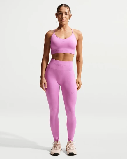 Женские леггинсы Nike Pro Seamless 7/8, светло-магентовые