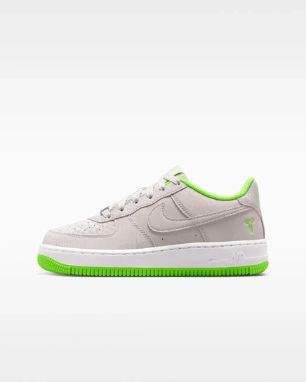 Детские кроссовки Nike Air Force 1 Low, серые/зелёные