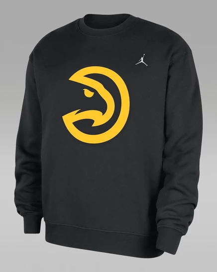 Мужской свитшот Jordan Atlanta Hawks Statement Essentials, чёрно‑жёлтый