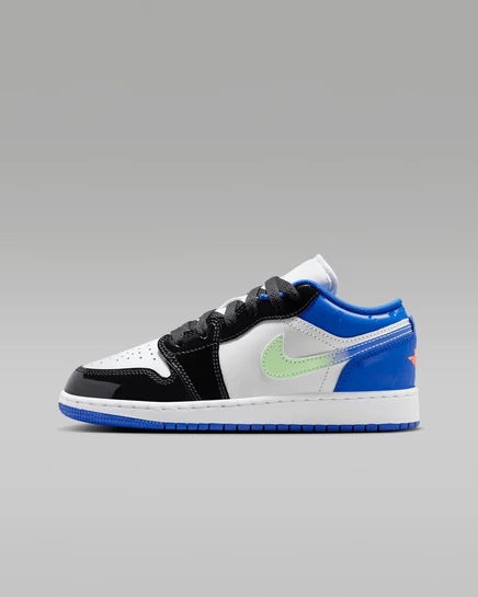 Детские кроссовки Jordan 1 Low Alt SE, синий/черный/манго