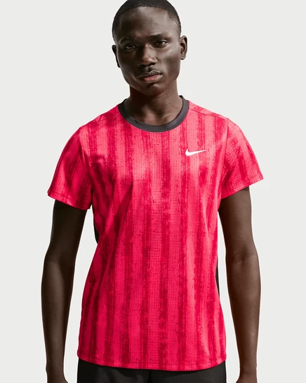 Мужской топ NikeCourt Victory Dri-FIT, красно-черно-белый
