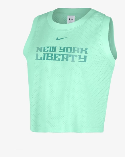 Женская сетчатая майка Nike New York Liberty WNBA, мятная