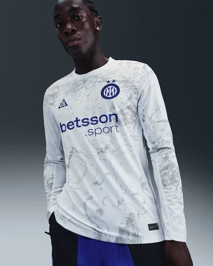 Мужская футбольная реплика Nike Inter Milan 2026 ACG Dri-FIT, белая/синяя