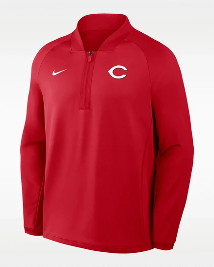 Мужской лонгслив Nike Cincinnati Reds Dri-FIT 1/2-zip, красный