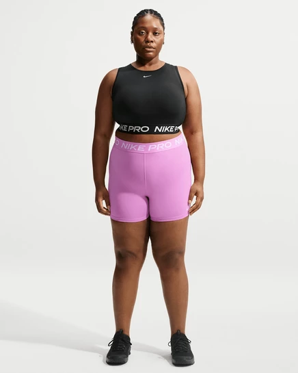 Женские шорты Nike Pro 365 5″, светло-пурпурные/белые