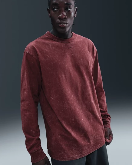 Мужская футболка Nike Sportswear Premium Essentials, темно-красная