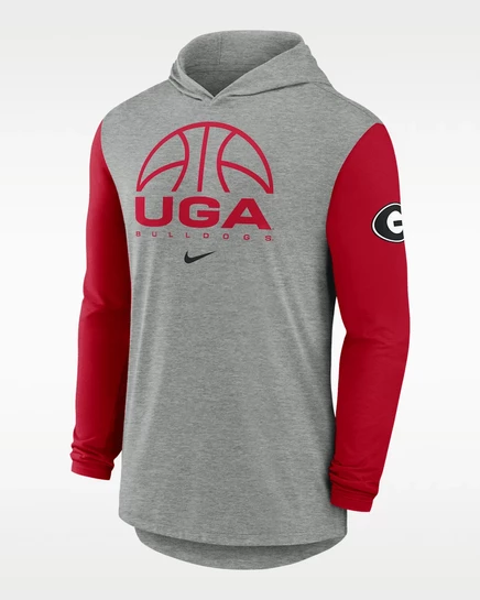 Мужская худи Nike Georgia Basketball Dri-FIT, серая