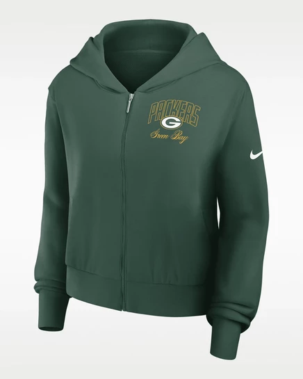 Женское худи Nike Primetime Green Bay Packers, зеленое
