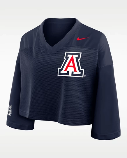 Женский топ Nike Arizona Dri-FIT укороченный, темно-синий