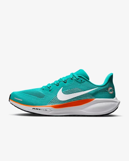 Унисекс кроссовки Nike Pegasus 41, зеленые/оранжево-черные