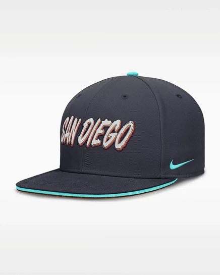 Мужская бейсболка Nike San Diego Padres City Connect True Dri‑FIT, темно‑синяя/бирюзовая