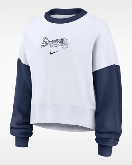 Женский свитшот Nike Atlanta Braves Primary, белый