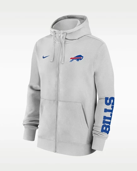 Мужское худи Buffalo Bills Nike Club, серое