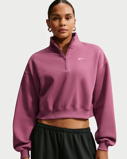 Женский топ Nike Studio Fleece, розовый/бежевый