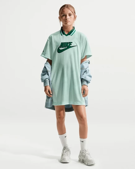 Платье для девочек Nike Sportswear, зелено-черное