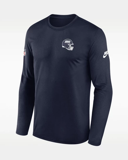 Мужской лонгслив Nike New York Giants Dri-FIT, темно-синий