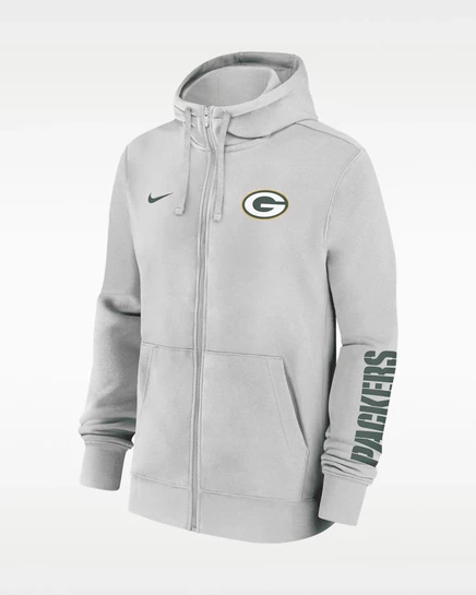 Мужское худи Nike Green Bay Packers Club, серое